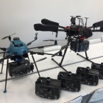 ドローン搭載型レーザーシステム出荷前テスト。